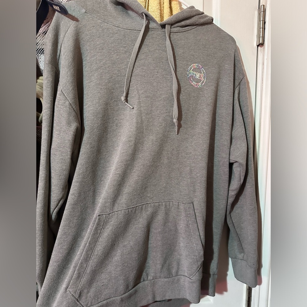 PINK gray hoodie